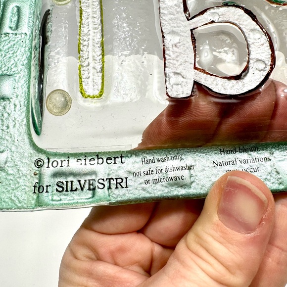 LORI SIEBERT FOR SILVESTRI GLASS SMALL GLASS SNACK TRAY - Picture 4 of 5